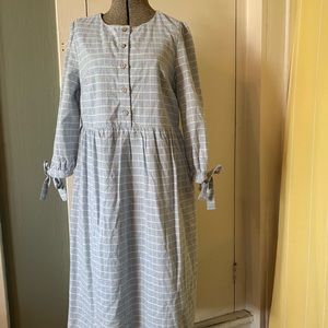NWT Blue Cotton Farmhouse Roolee Boutique Dress